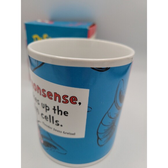 Dr Seuss Coffee Cup Mug Cat in the Hat w/ Box Blue Collectible12oz - Picture 3 of 16
